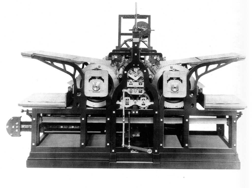 Koenig's 1814 steam-powered printing press