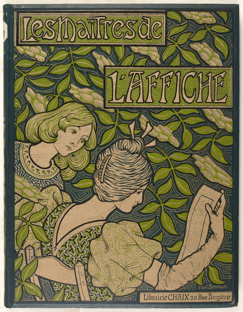 Les maîtres de l'affiche (The Masters of Poster) is a famous collection of comtemporary French and international posters of the years 1890-1900, published in a little smaller size for subscribers from december 1895 to november 1900 by Jules Chéret co working with the printer Chaix. Every month, 4 posters were printed, all together 256.
