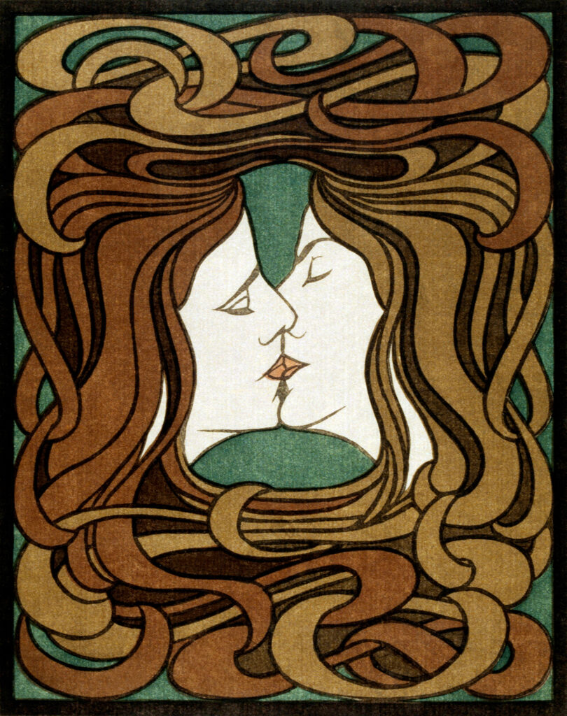The Kiss by Peter Behre, 1898; in the The Minneapolis Institute of Art.