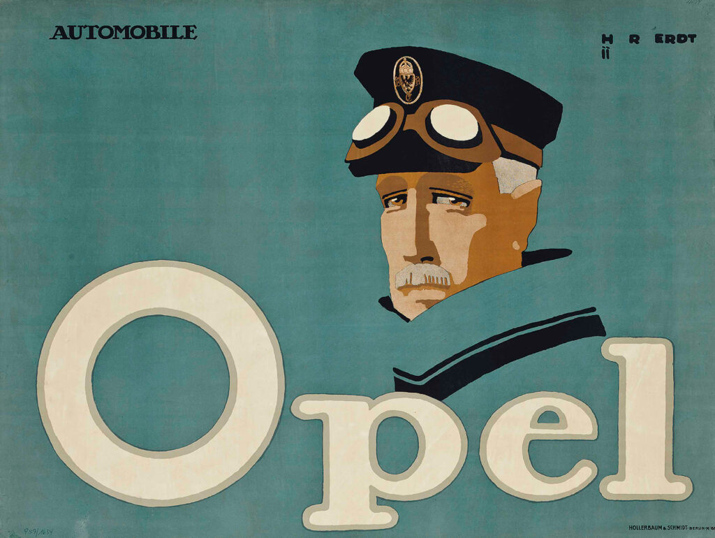 Poster for Opel Racing Team (1911) by Hans Rudi Erdt.