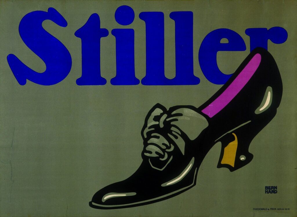 Poster for Stiller shoes  (1907 by Lucian Bernhard.