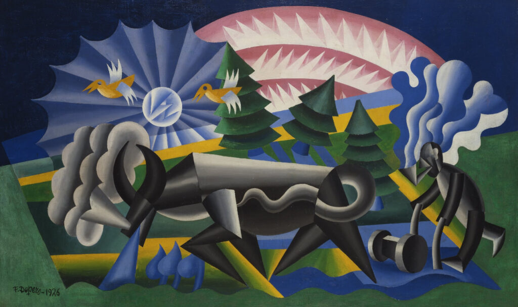 Ploughing (1926) by 
Fortunato Depero