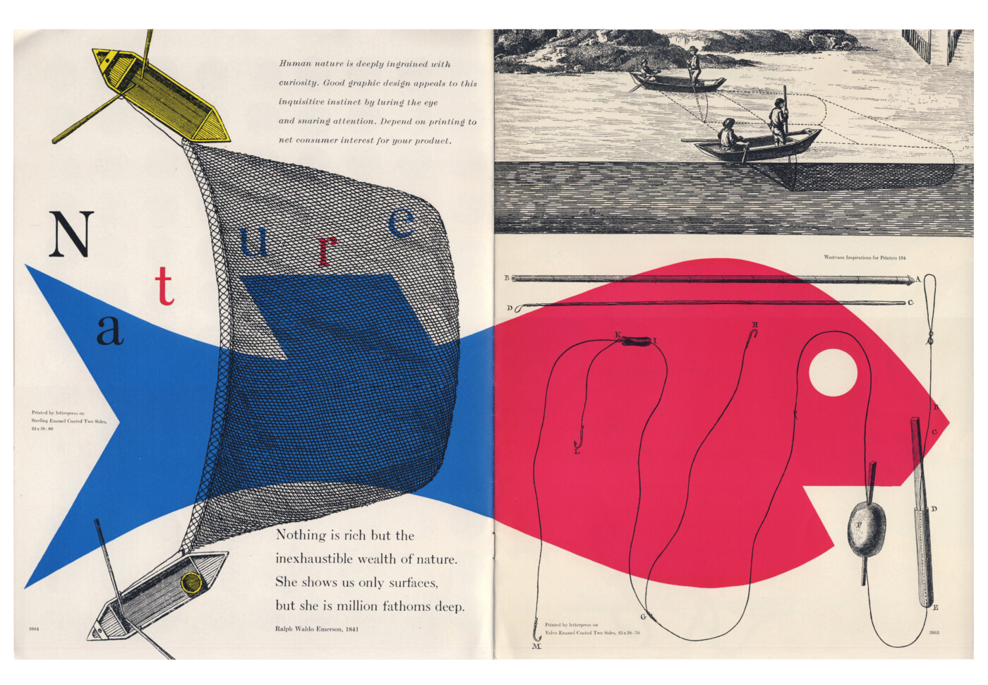 Bradbury Thompson famously repurposed 19th-century engravings, lifting them from the public domain and injecting them into a modern design vocabulary.
