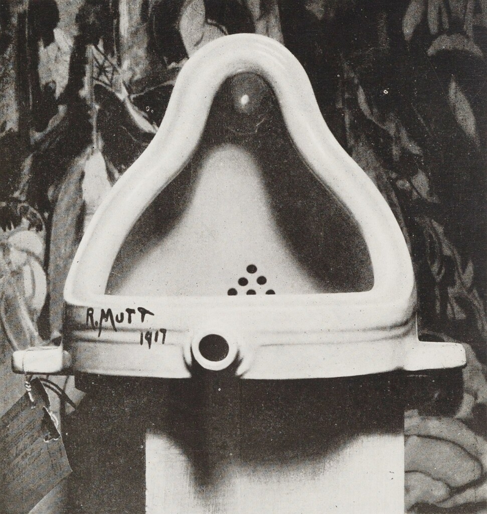 Marcel Duchamp’s Fountain (1917), the ultimate symbol of anti-art, rejecting all traditional aesthetic standards.