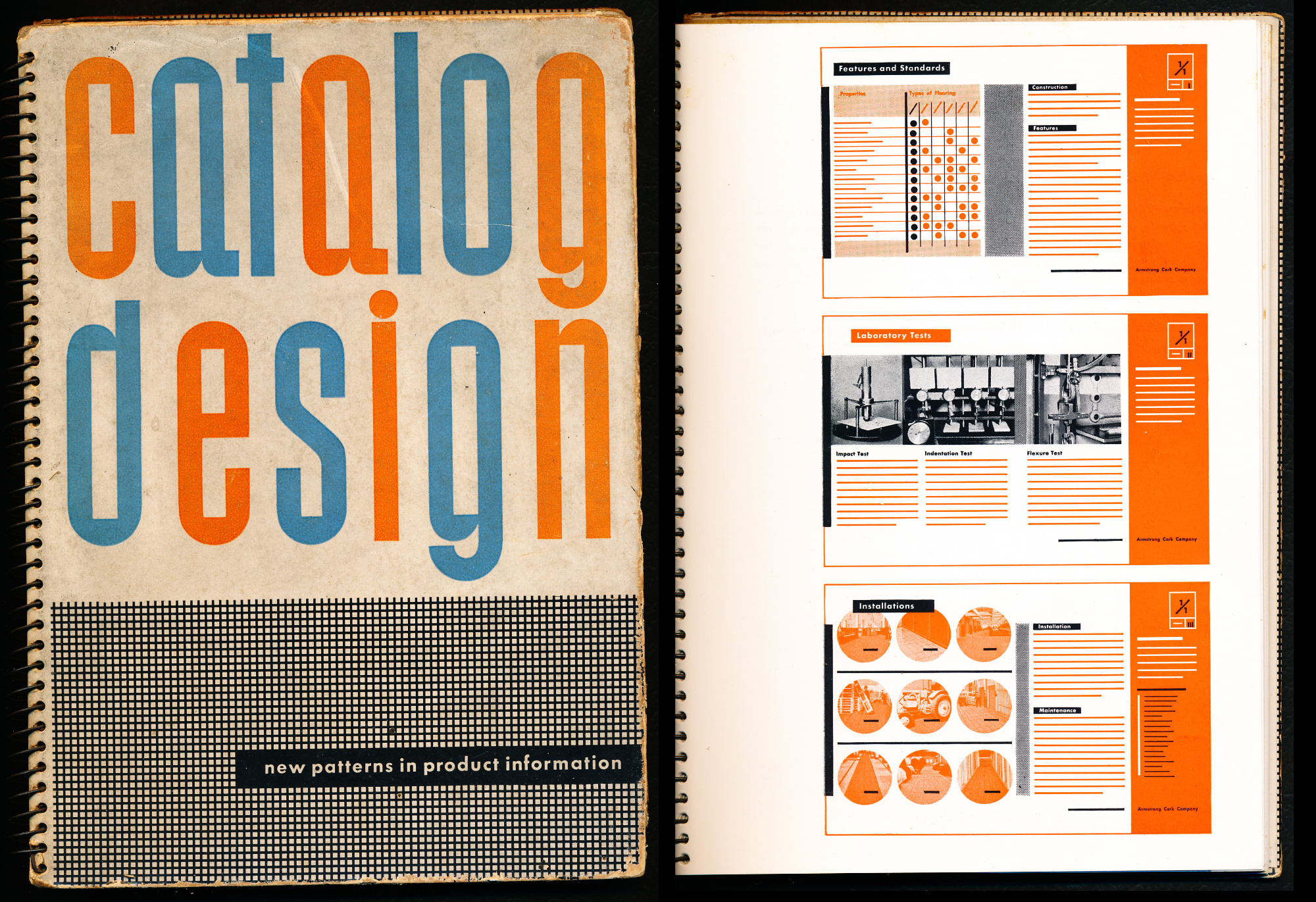 Long before the digital era, Sutnar’s catalog designs utilized functional color blocks, bleeding graphics, and strict visual hierarchies to help users navigate dense industrial data.