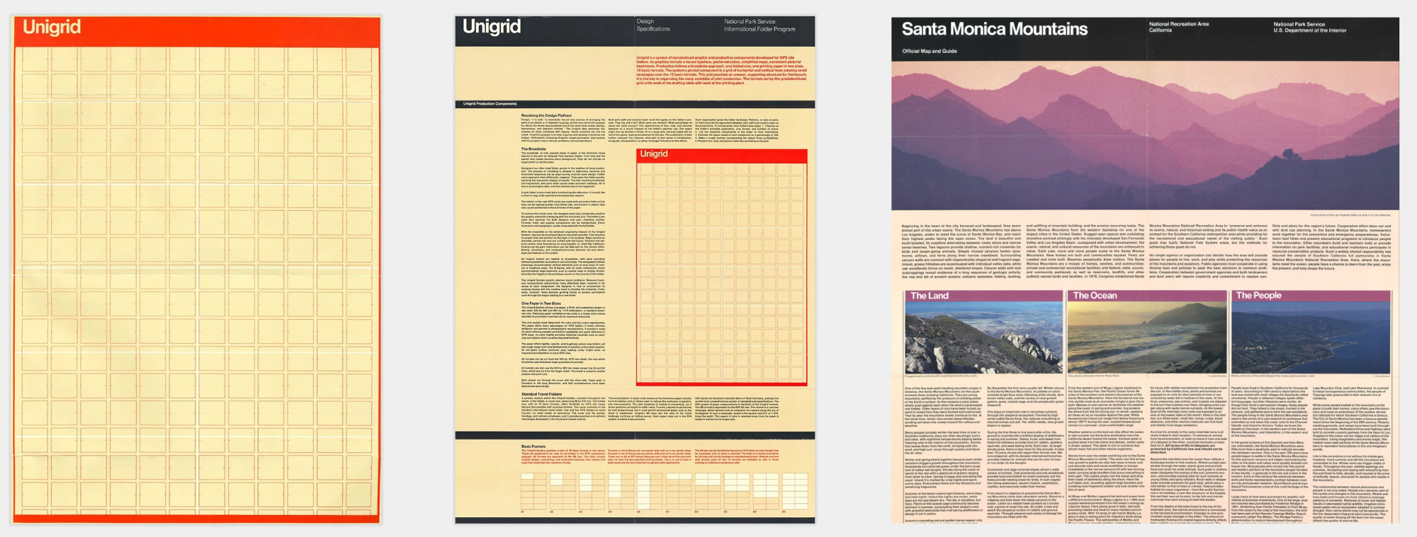 Massimo Vignelli's Unigrid system represents the ultimate triumph of Swiss order, utilizing a strict mathematical grid to unify the massive, sprawling publication output of the National Park Service.