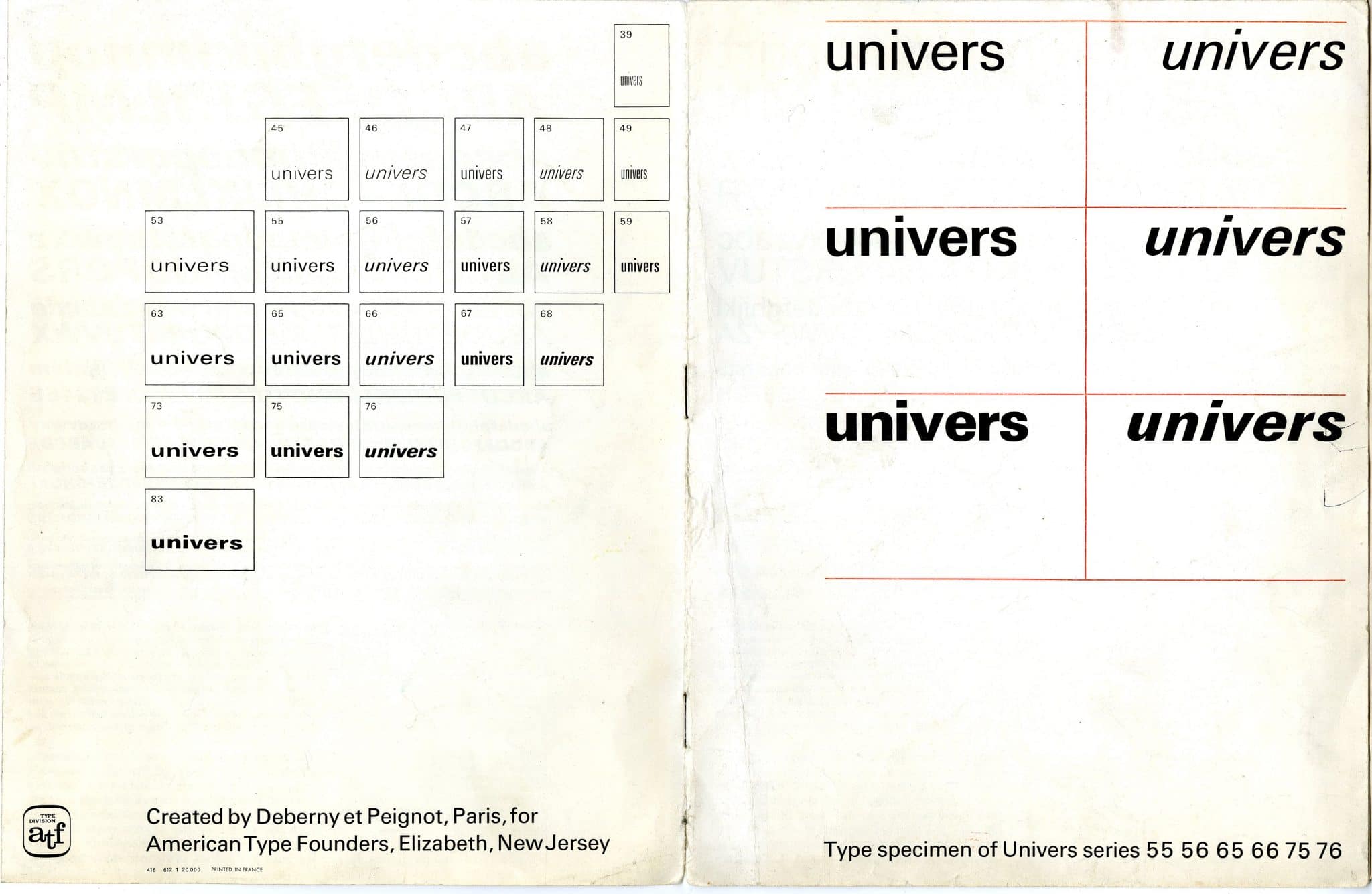 Adrian Frutiger’s comprehensive Univers family provided designers with a perfectly logical, cohesive system of weights and widths, further transforming typography into an exact science.